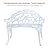 Patio Balcony Bench Double Seat, Anti-Rust Cast Aluminum Patio Garden Bench for Park Yard Outdoor Furniture White.1