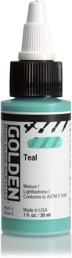 Golden Acrylic High Flow, 1 ounce bottle, Teal