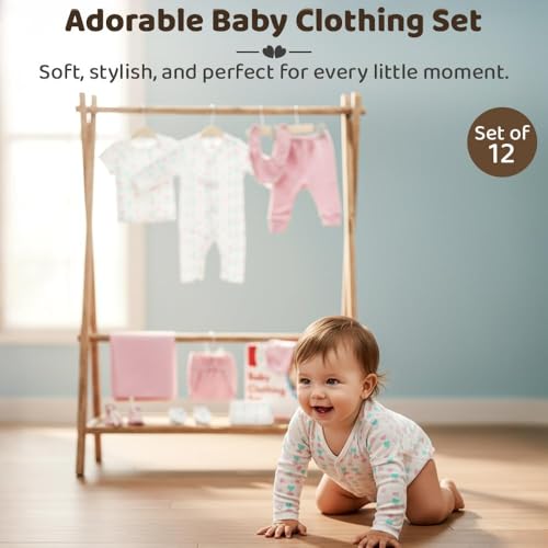 Image of StarAndDaisy New Born Baby Clothes 0-3 Months /Soft Pure Cotton Baby Clothes Set 0-3 Months /Perfect Newborn Baby Gift Set for Boys & Girls - Set of 12