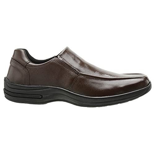 Sapato Social Couro Legítimo Anti Stress Conforto Ortopédico 5030 Marrom (41, Marrom)