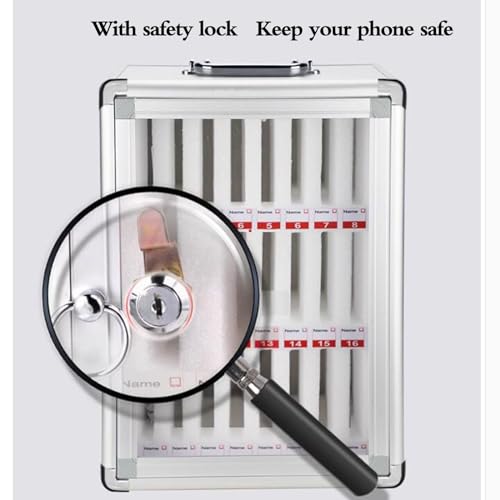 Casier mural haute capacité pour 860 appareils – Solution de rangement sécurisée pour écoles, examens, laboratoires et usines (argent, 12 emplacements)