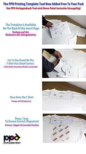 Image of PPD 40 Sheets 8.5x11 inch Iron-on Heat Transfer Vinyl Paper Light Fabrics