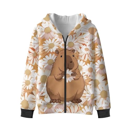 Suobstales Hoodies for Girls Kids Fleece Zip Up Hooded Sweatshirts Lightweight Hoody Jackets Coat with Pocket for 6-16 Years4