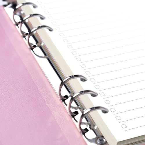 TXXATX Nachfüllpapier A5 Ringbucheinlagen 4 Pack Nachfüllbar Liniert 180 Blatt 6 Löcher Ringbuch Notizpapier Refill Paper für To Do Liste Planer Studium Kalendereinlagen Reiseplanung Tagesplan