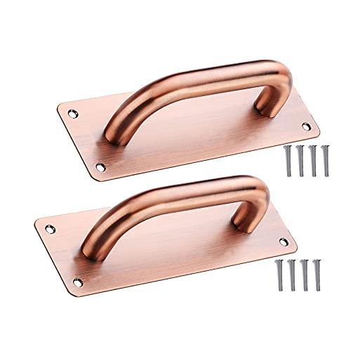 Poignées de porte de grange en acier inoxydable finition rouge bronze haut de gamme - 2