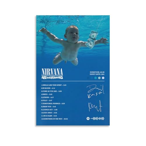 AMZKKADL Nirvana - Póster de Kurt Cobain de la banda de Nirvana, 30 x 45 cm