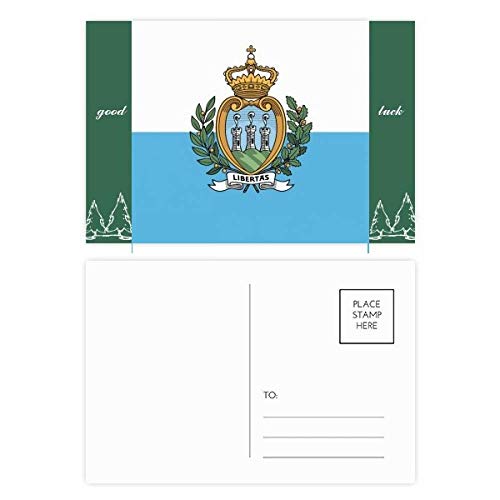 Carte postale drapeau Saint-Marin lot de 20 idée cadeau pour collectionneur Europe