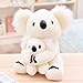 Koala Peluche Doux Koala Ours Mama et Bébé pour Enfants Filles Poupée Chiffon en Peluche Mignon Poupon Koala Adorable Jouet de sommeil Poupée Cadeaux pour Fête Anniversaire Noël Décoration 28cm