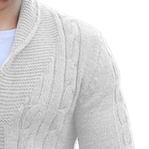 Men's Shawl Collar Slim Fit Button Down Sweater Shawl Long Sleeve Knitted Cardigans Sweaters Cardigan Sweaters for Men4