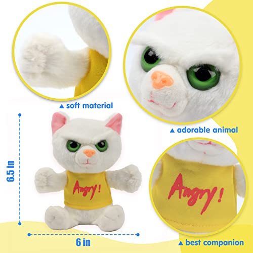 Cuteoy Release Stress Angry Kitty Stuffed Animal Rotating Emotionally Soothing With Screaming Interactive Touch Control Plush Cat Toys Funny Gifts #TOP3