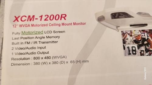 Image of XM 12 inch WVGA Motorized Ceiling Mount Monitor, XCM-1200R
