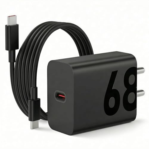 Image of Motorola 68W TurboPower Fast Charger Cable for Motorola Edge 60 Pro USB |Edge|Ultra| Fusion|Pro|Neo|razr|Stylus|G06|G05|G85|G45|G64|G84|G62|G54|G84|G67|E40|G35|G96|G82|G86 A- Black
