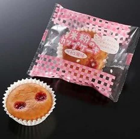 【ヤヨイサンフーズ】【冷凍食品】【学校給食】新米粉のカップケーキ・イチゴ風味(鉄)X40個★【学校給食】