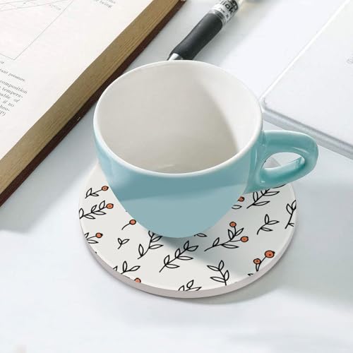 Dessous de verre en céramique dessiné à la main premium