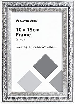 Clay Roberts Photo Picture Frame 6 x 4, White, Freestanding and Wall Mountable, 10 x 15 cm, 6x4" Picture Frames