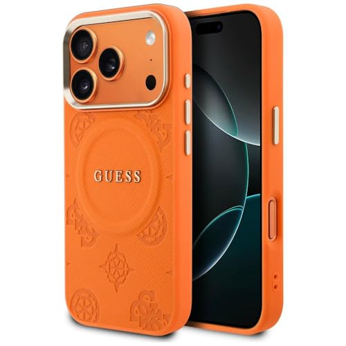 Coque iPhone 17 Pro Max MagSafe Guess Peony finitions luxe Hot Stamp