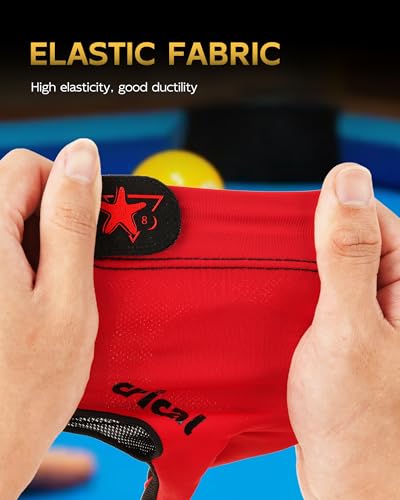 CRICAL Billiard Glove, 3 Finger Pool Glove with Lycra Material - image 9