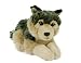 Produktbild Teddys Rothenburg by Uni-Toys Kuscheltier Wolf 24 cm liegend grau/beige Plüschwolf Plüschtier
