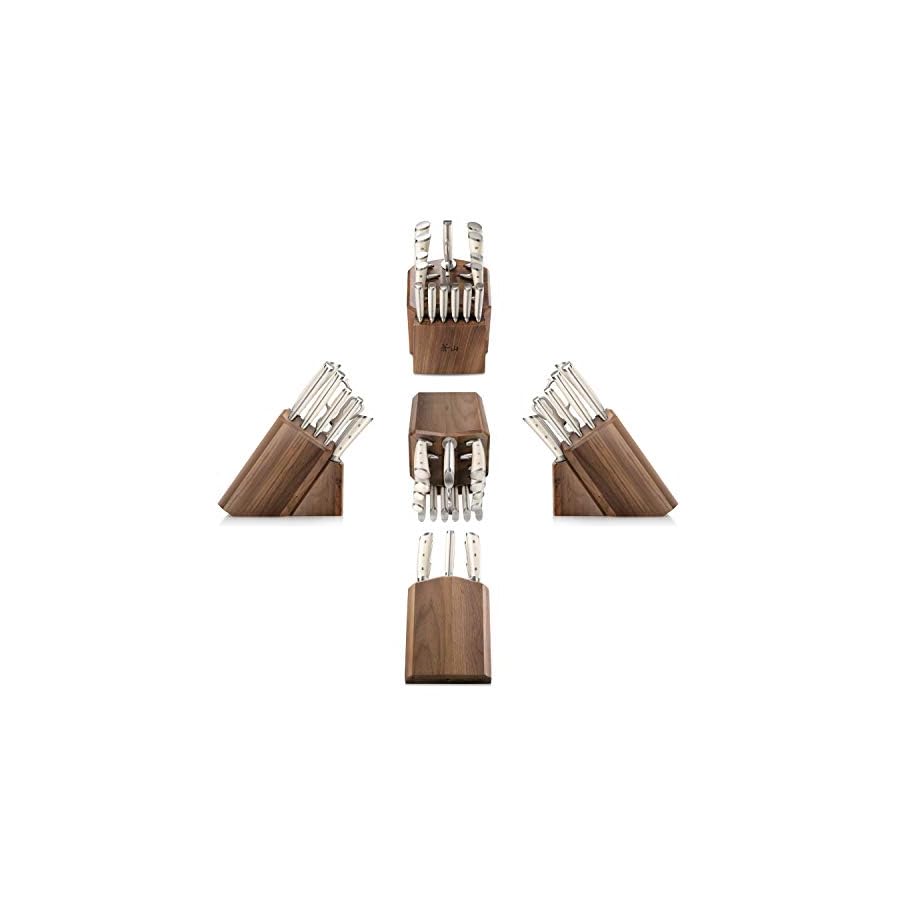 Cangshan S1 Series 1022599 German Steel Forged 17-Piece Knife Block Set, Walnut