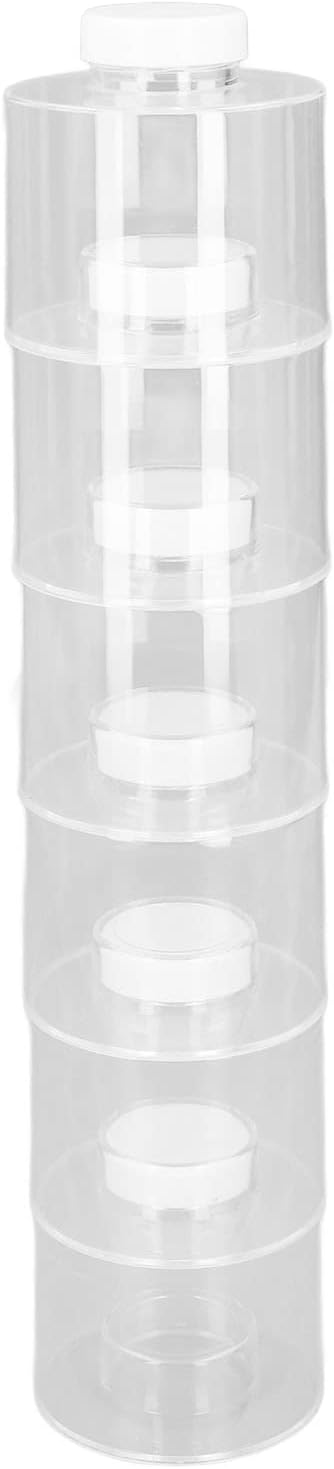 6 Pcs Stackable Spice Tower Spice Pot Transparent Kitchen Seasoning Bottle