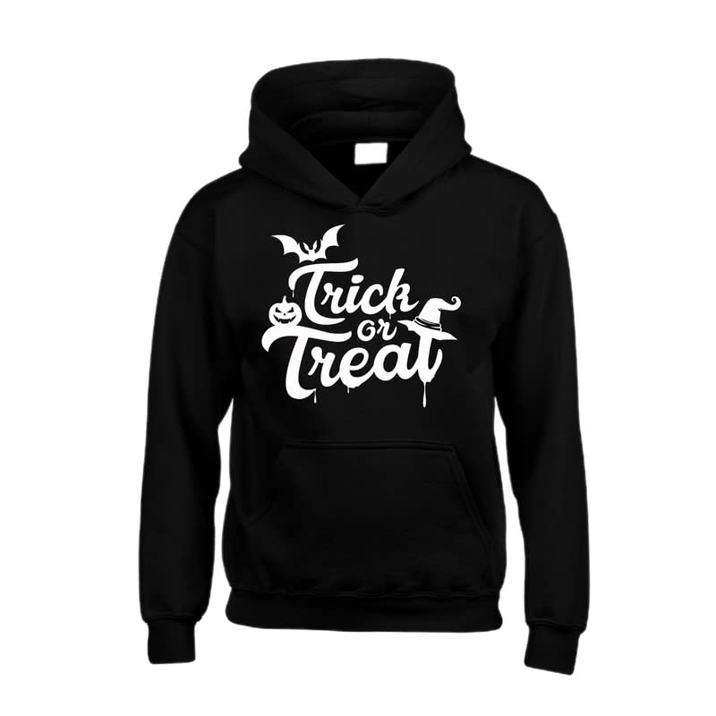 Sweat à capuche Trick Or Treat noir XXL pour cocooning et fêtes d'automne