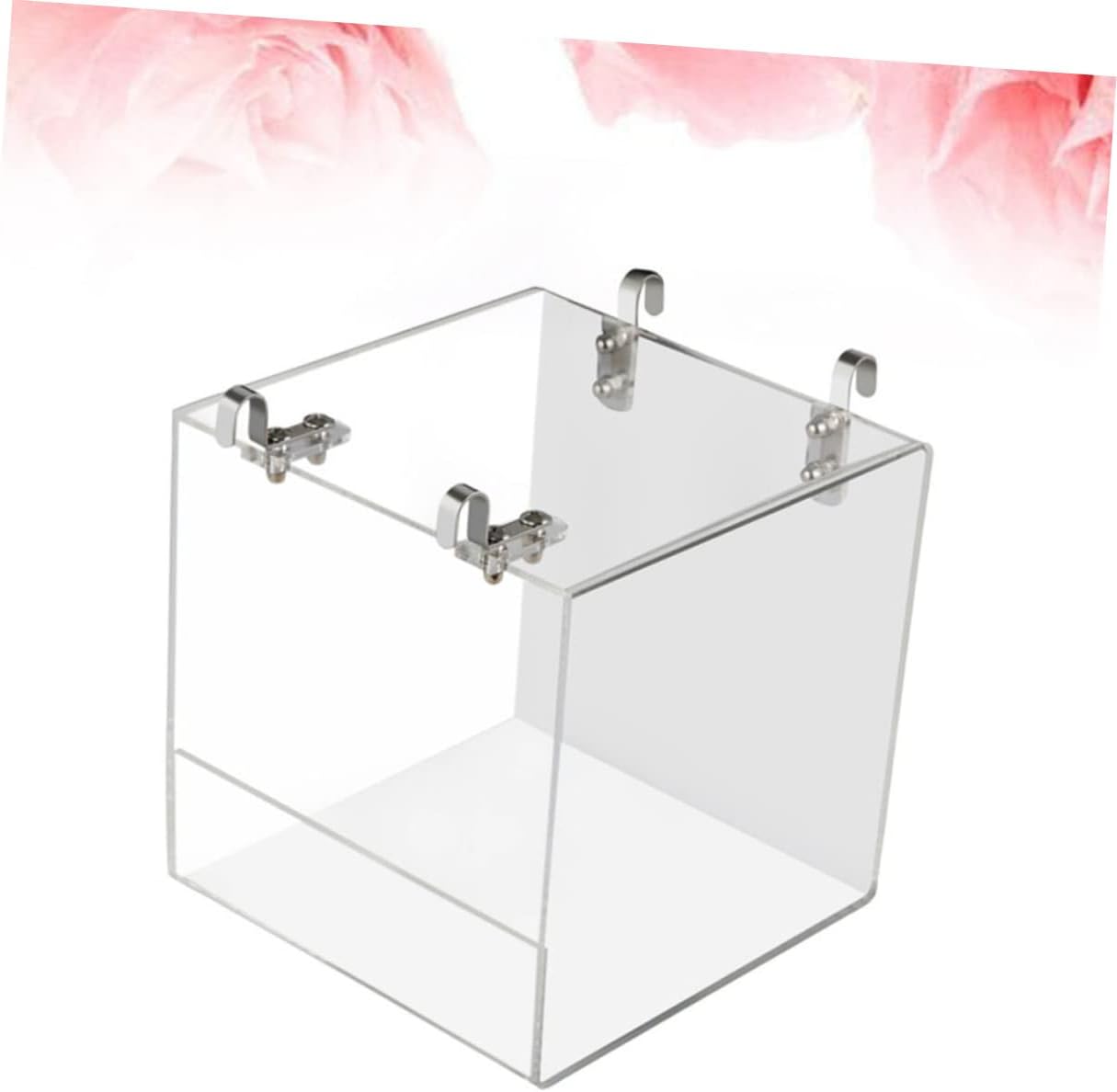 Milisten Acrylic Thickened Transparent Bird Bath Basin Hanging Shower Tub for Birds for Parrots More