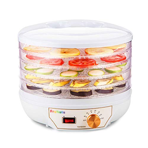 Preisvergleich Produktbild LIXHGJ Nahrungsmittelentwässerungsapparat, elektrische Temperaturüberwachung stumm 5 Schicht-Plastikkristallplatte-Handels... dehydrierte Frucht-Trockner-Hund dehydrierte Nahrung 250-500W