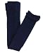 RuffleButts Infant / Toddler Girls Solid Knit Footless Ruffle Tights - Navy - 12-24m