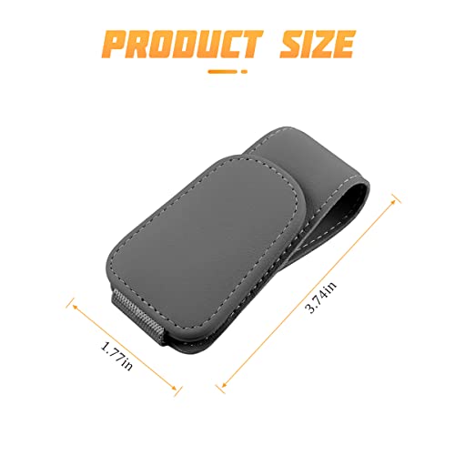 Image of AICEL Sunglasses Holders for Car Sun Visor, Leather Eyeglasses Hanger Mounter, Magnetic Glasses Holder and Ticket Card Clip, Auto Interior Accessories Universal for SUV Pickup Truck