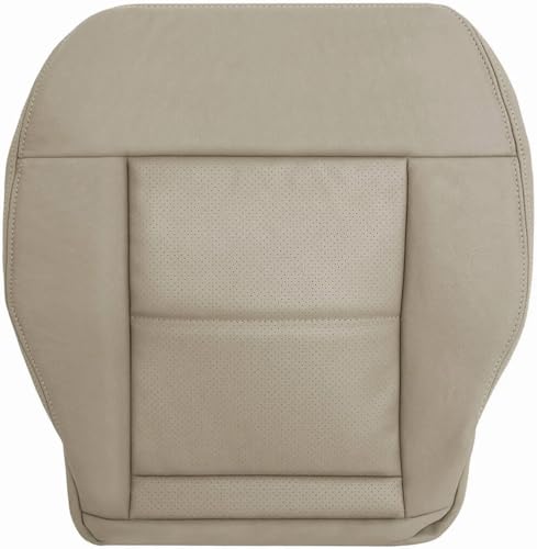 NLQR Front Driver Bottom Replacement Seat Cover Tan Microfiber Leather Compatible with Mercedes Benz E200 E250 E300 E350 2014 2015 2016