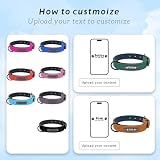 Hundehalsband, personalisierbar, mit Namen und Telefonnummer, verstellbares Welpenhalsband mit Sicherheitsschnalle für kleine, mittelgroße und große Hunde