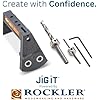 JIG IT Undermount Drilling Guide - Durable ABS Plastic Drill Angle Guide w/Steel Inserts - Drill Guide Jig for Blum Tandem & Drawer Slide Ideal Woodworking Tools Includes Drill Bits, Collars & More