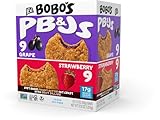 Bobos Gluten Free PB&Js Soft Baked Peanut Butter Oat Crust with Jelly Filling, Grape and Strawberry, 37.8 OZ (Pack of 18) GLUTEN FREE