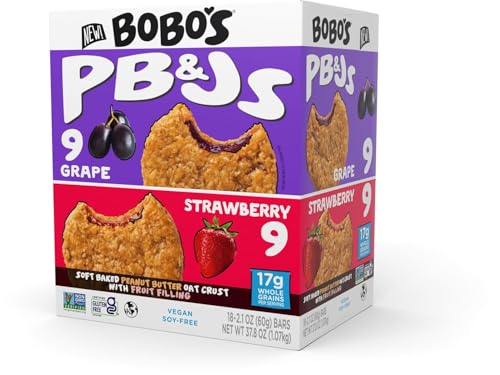 Bobos Gluten Free PB&Js Soft Baked Peanut Butter Oat Crust