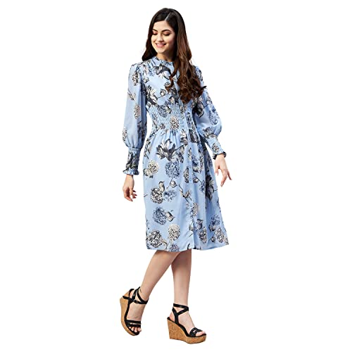 Image of Carlton London Women's Georgette A-Line Midi Dress