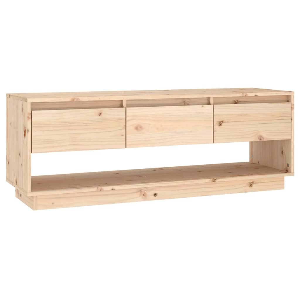 Stojak pod telewizor z litego drewna, 110,5 x 34 x 40 cm, meble do salonu, wielofunkcyjna kredens do sypialni, salonu, biura i stylowy
