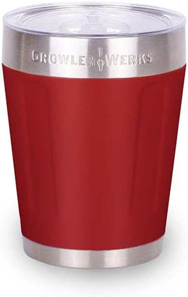 GrowlerWerks Chill Go Low Bundle – Includes Chill uKeg 64 Carbonated Growler, 10 Oz. Tumbler, C02 Chargers, Black Bar Mat – Pressurized Craft Beer Growlers, Mini Keg Kit : Home & Kitchen