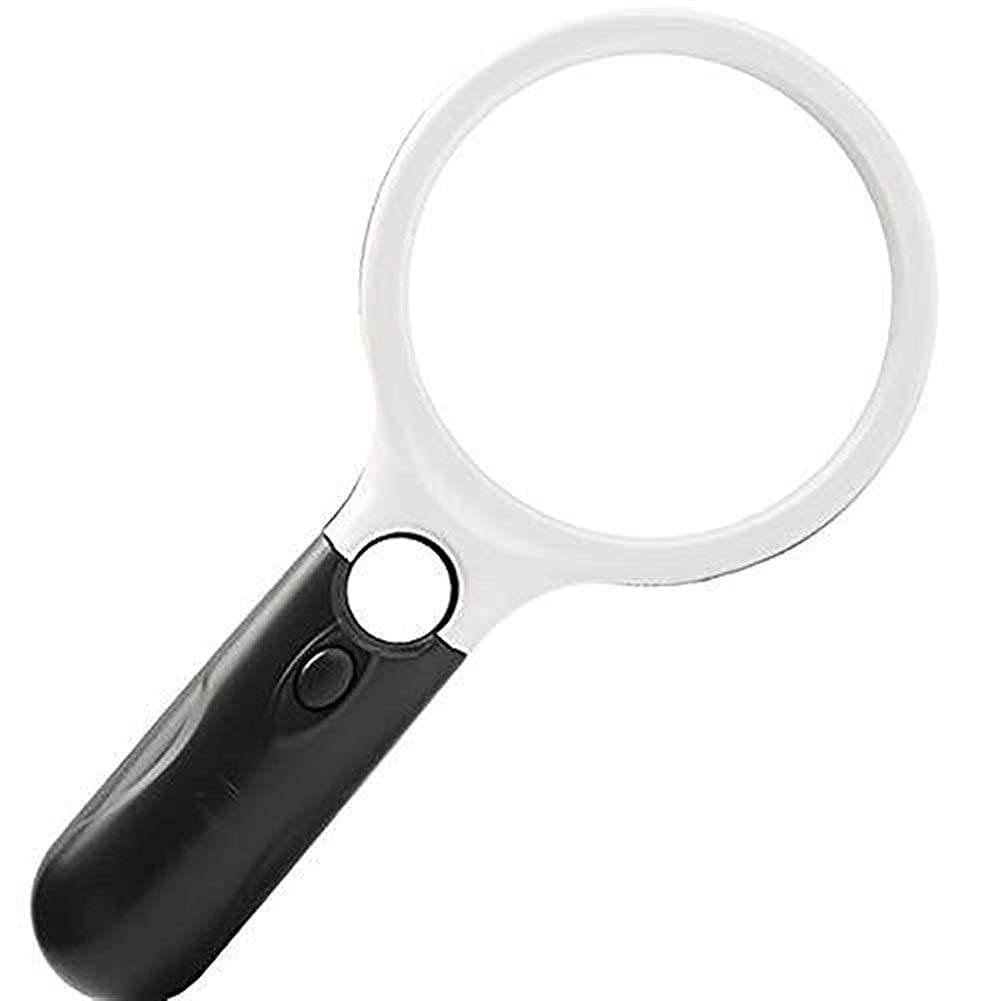JOZZY Lente d'Ingrandimento,Lenti d'Ingrandimento per Hobby, ingrandimento della Lettura - Palmare HD per la Lettura degli Anziani con luci a LED Studenti per Bambini ad Alta Potenza con O
