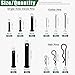Keadic 67Pcs Flat Head Cotter Pins Assortment Kit, Includes Single Hole Clevis Pin, Split Cotter Pins, R Clips, 11 Sizes, Stainless Steel, Black