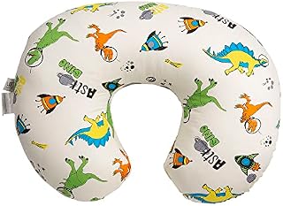 LAT LEE AND TOWN Nursing Pillow with 100% Cotton Pillowcase Washable Maternity Pillow for Women Breastfeeding Pillows for Bottle Breast Feeding Infant Support (Black Bear)