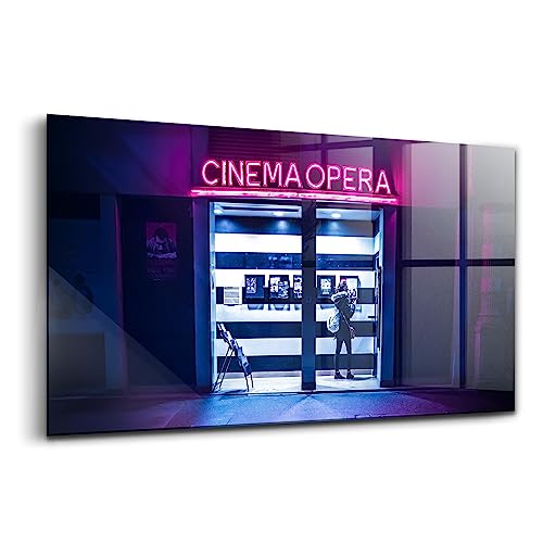 Peinture sur verre Moderne Wallfluent Cinéma d'opéra à Lyon Tableau en Verre coloré 100x50cm