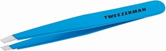 Tweezerman Slant Tweezer, Professional Stainless Steel Precision Tweezers for Facial Hair and Eyebrows, Pack of 1