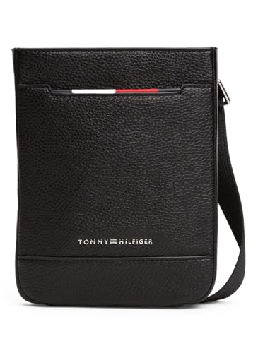 Sac bandoulière Tommy Hilfiger TH Central Mini Crossover en cuir lisse premium noir