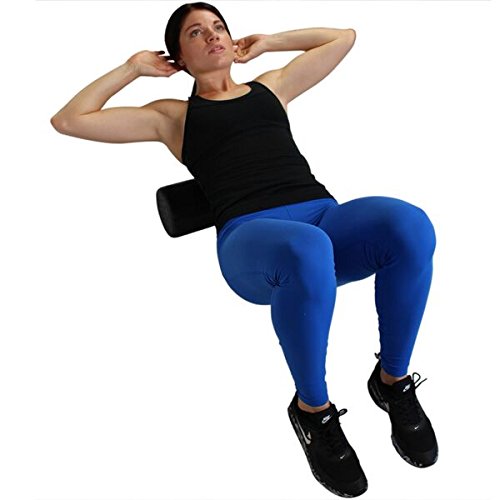 Black High Density Foam Rollers Full Round - Extra Firm - 6" X 12" Round #TOP2