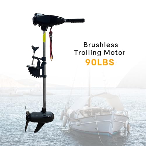 Cloud Mountain TM3203AK90 90 Lbs Thrust Stepless Speed Electric Outboard Brushless Trolling Motor For Fishing Boats Saltwater Transom Mounted thumb #5