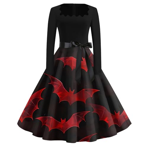 uxxnjfg Vestido Gotico Mujer Calabaza Gotico Vestidos De Fiesta Mujer Elegantes Talla Grande Carnaval Vestido Halloween Disfraz Mujer Princesa Adulto - Mis Pedidos Realizados(Vino,L)