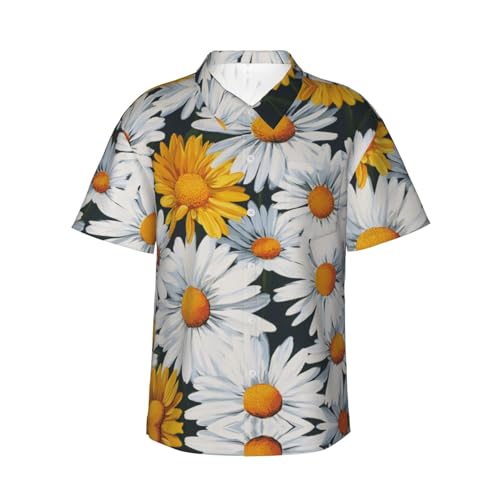 Chemise à manches courtes homme marguerite contre la chaleur estivale