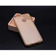 Elfia Xiaomi Mi A1 ile Uyumlu Silikon Parlak Simli  nce K l f, Gold