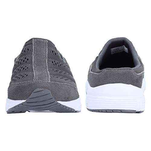 Equick Womens Mules And Clogs, Slip On Breathable Casual Sneakers Walking Shoes Women Lightweight Jacquard And Suede Upper-U220Btnx001-Dark Grey-39 #TOP2