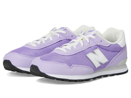New Balance 515 V1 Lace-Up Sneaker, Lilac Glo/Violet Crush, 4 US Unisex Big Kid